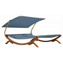 Chaise longue double Mallorca - Bleu - AXI