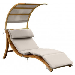 Chaise longue Salina avec auvent Beige - AXI