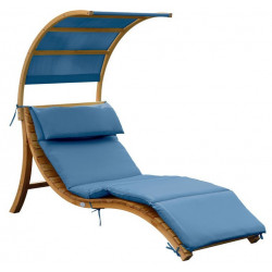 Chaise longue Salina avec auvent Bleu - AXI