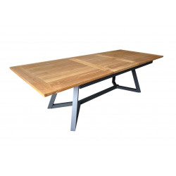 Table Agira 180/240 cm (8/10 places) - Plateau teck FSC® - OCEO