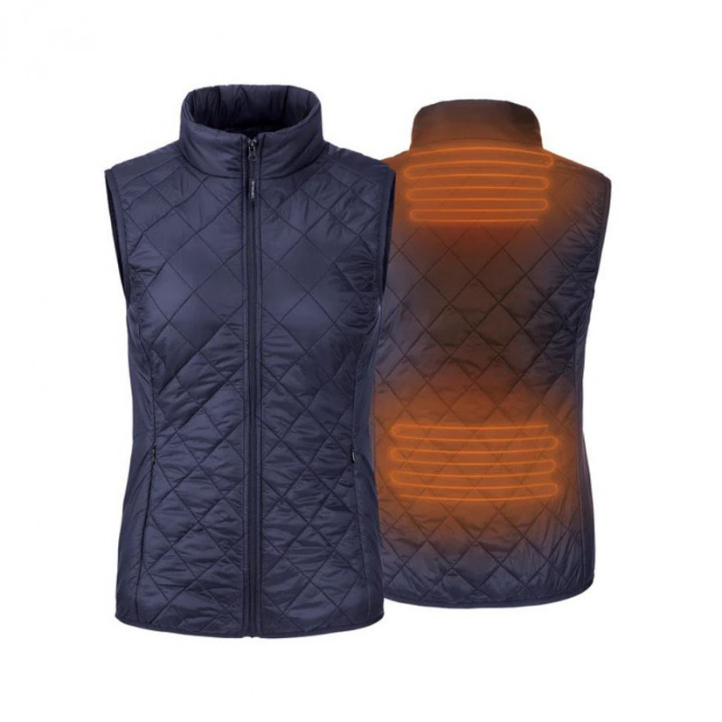 Gilet chauffant pour femmes Bleu avec Batterie Rapidpower - Sans manches