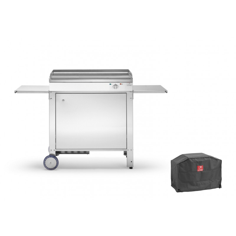 plancha chef 80 elec lisse + chariot + housse