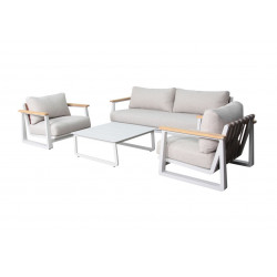 Salon de jardin Leather II 5 places - OCEO