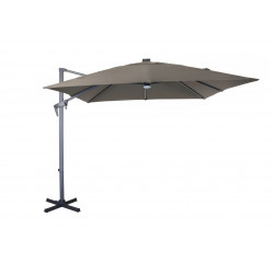 Parasol déporté Roma 2,7m x 2,7m avec LED - ALIZE