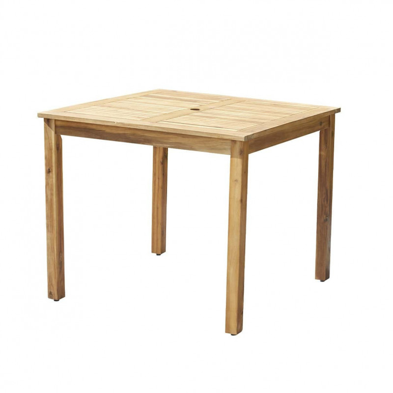 table carrée acacia 4 places