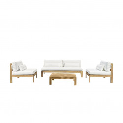 Salon de jardin Touquet 5 places en Teck Massif Blanc - WILSA