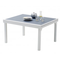 Table Modulo 6/10 personnes blanc/gris perle